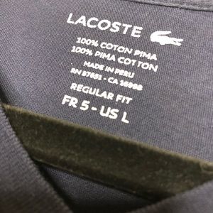 Lacoste Shirts - Men’s Lacoste regular fit navy T-shirt, sz 5 or L Lacoste Shirts - Men’s Lacoste regular fit navy T-shirt, sz 5 or L